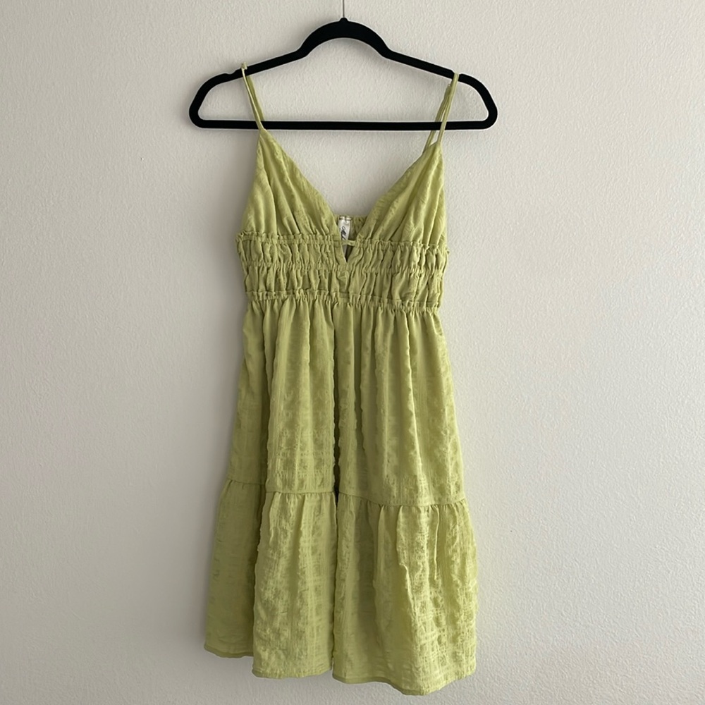 Mahina Chartreuse Cocktail Dress